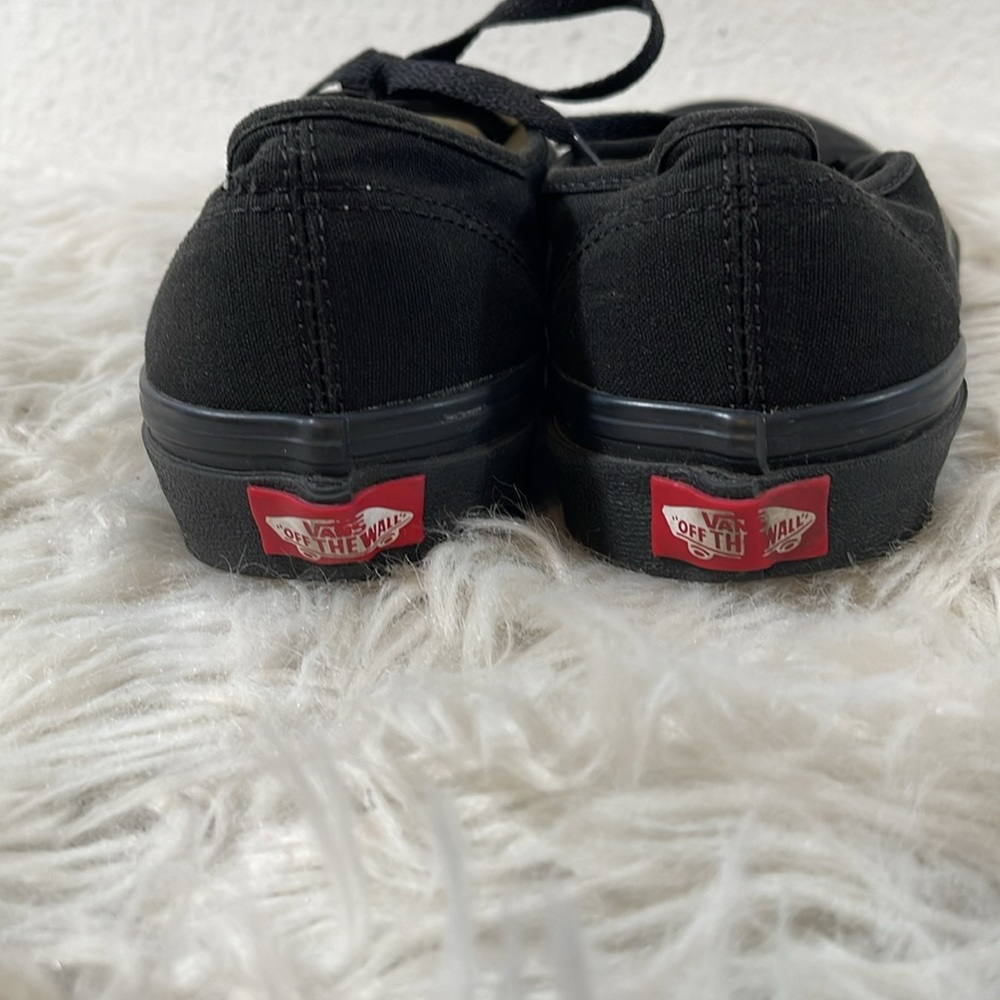 VANS Authentic Lace Low Top Skateboard Shoes All Black 721565 Sneakers M6 / W7.5 - Picture 7 of 13